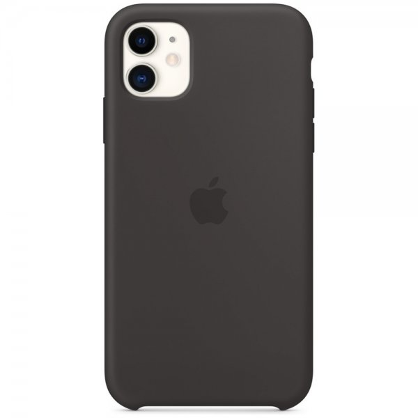 Apple Alkuperäinen iPhone 11 Silikonisuojakuori Musta