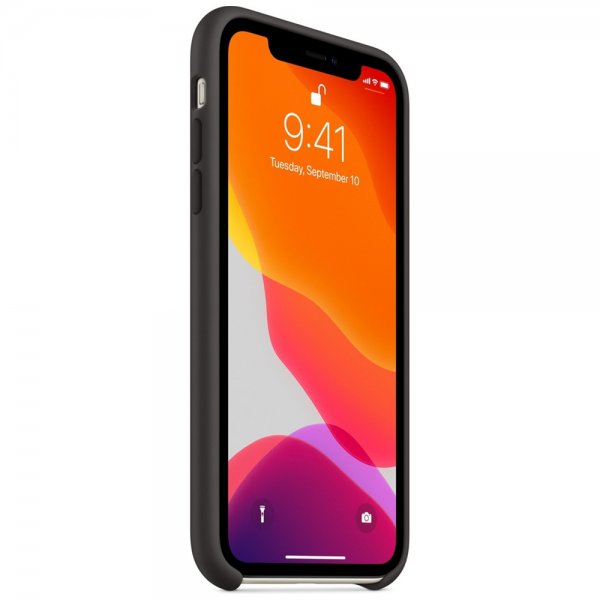 Apple Alkuperäinen iPhone 11 Silikonisuojakuori Musta