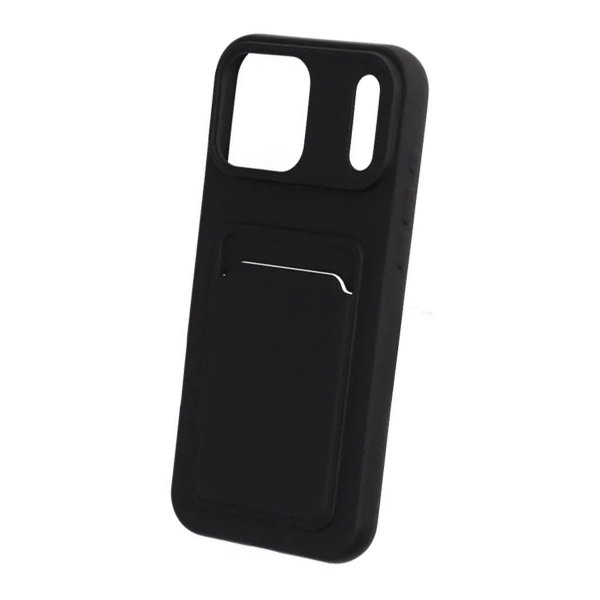 iPhone 17 Pro Max Kuori Korttiteline Musta