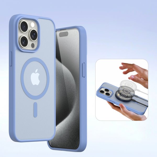 Dux Ducis iPhone 15 Kotelo 2-in-1 Lawa Series MagSafe Sininen