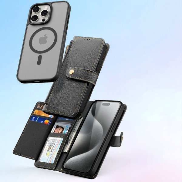 Dux Ducis iPhone 15 Pro Max 2-in-1 Lawa Series MagSafe -suojakotelo, musta