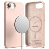 Ringke iPhone 16/iPhone 17 kuori silikoni magneetti vaaleanpunainen hiekka