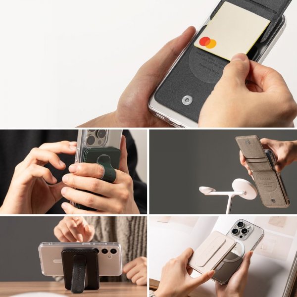 Ringke MagSafe korttipidike Slide Grip Wallet Magnetic musta