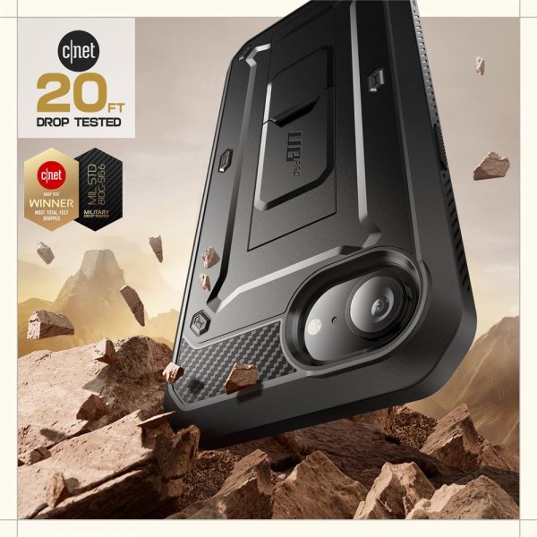 Supcase iPhone 16e/iPhone 17e Suojakuori UB Pro Musta