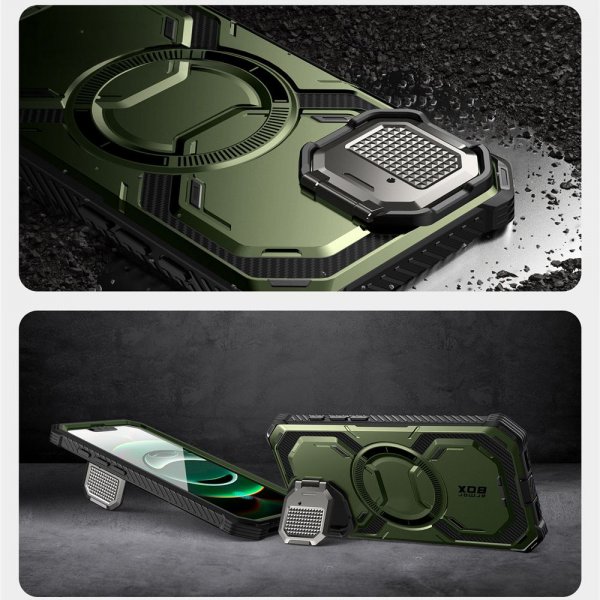 Supcase iPhone 16e/iPhone 17e Kuori ArmorBox MagSafe Vihreä