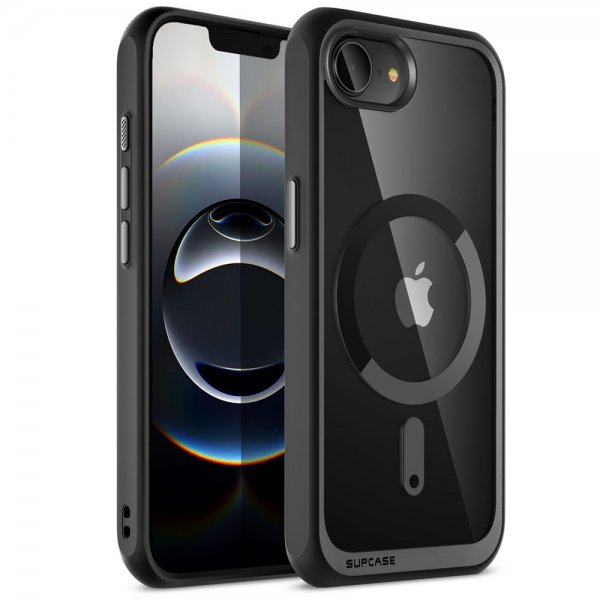 Supcase iPhone 16e/iPhone 17e -kotelo UB Mag, musta