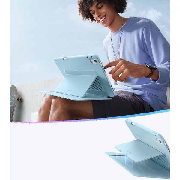 ESR iPad Air 13 (M2/M3/M4) Suojakotelo Flip Hybrid Sininen