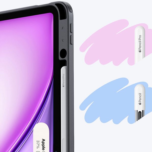 ESR iPad Air 13 (M2/M3/M4) Suojakotelo Flip Hybrid Musta