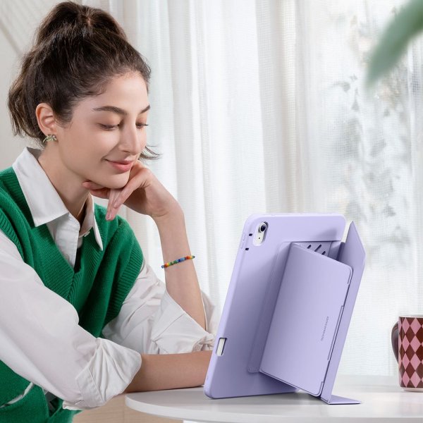 ESR iPad Air 13 (M2/M3/M4) Suojakotelo Flip Hybrid Violetti