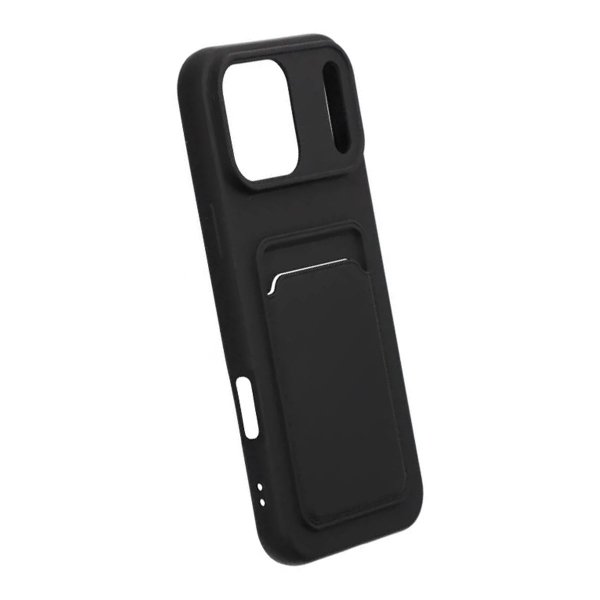 iPhone 17 Pro Max Kuori Korttiteline Musta