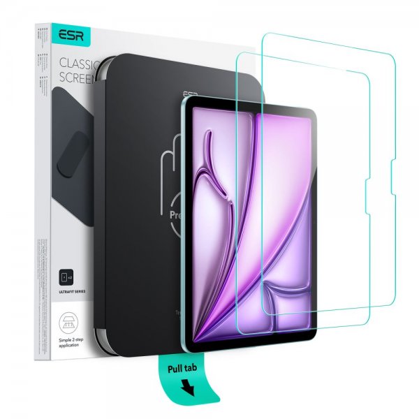 ESR iPad Air 13 (M2/M3/M4) Näytönsuoja UltraFit 2-pakkaus