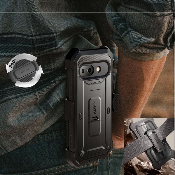 Supcase Google Pixel 9a suojakuori UB Pro musta