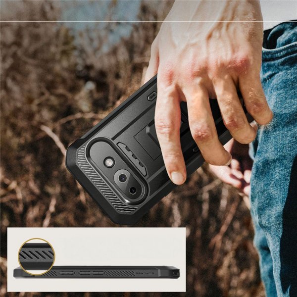 Supcase Google Pixel 9a suojakuori UB Pro musta