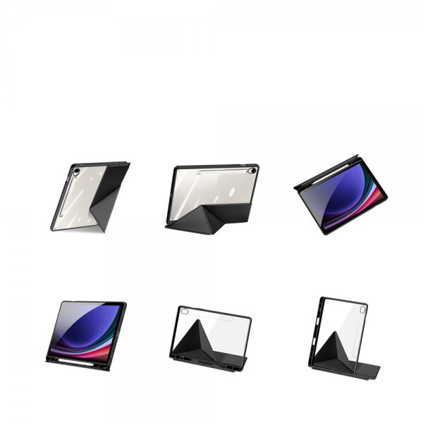 Dux Ducis Samsung Galaxy Tab S9/S9 FE/S10 FE/S10 Lite -kotelo, Magic Series, musta