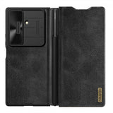 Nillkin Samsung Galaxy Z Fold 7 Kotelo Qin Pro Nahka Musta