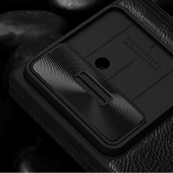 Nillkin Samsung Galaxy Z Fold 7 Kotelo Qin Pro Nahka Musta