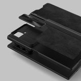 Nillkin Samsung Galaxy Z Fold 7 Kotelo Qin Pro Nahka Musta