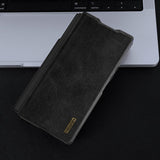 Nillkin Samsung Galaxy Z Fold 7 Kotelo Qin Pro Nahka Musta