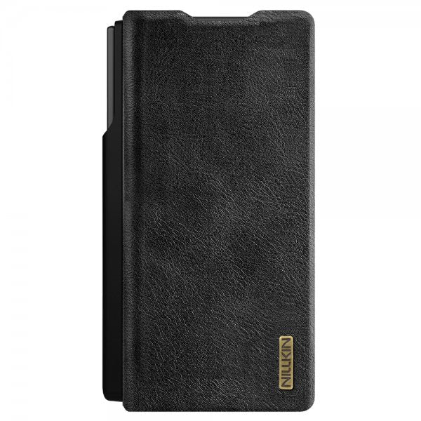 Nillkin Samsung Galaxy Z Fold 7 Kotelo Qin Pro Nahka Musta