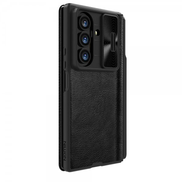 Nillkin Samsung Galaxy Z Fold 7 Kotelo Qin Pro Nahka Musta