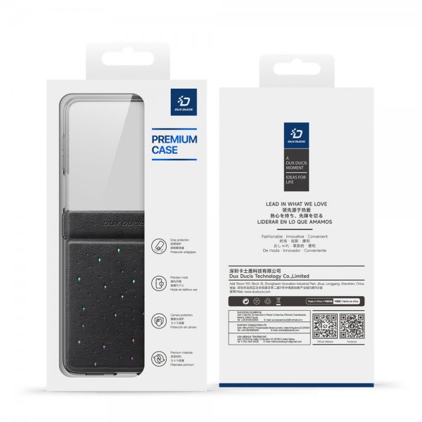 Dux Ducis Samsung Galaxy Z Flip 7 Kuori Stex Series Musta