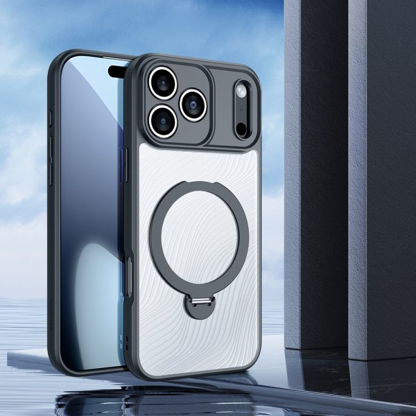 Dux Ducis iPhone 17 Pro Max kuori Aimo Series MagSafe Kickstand Musta