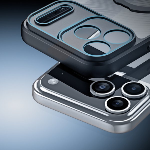 Dux Ducis iPhone 17 Pro Max kuori Aimo Series MagSafe Kickstand Musta