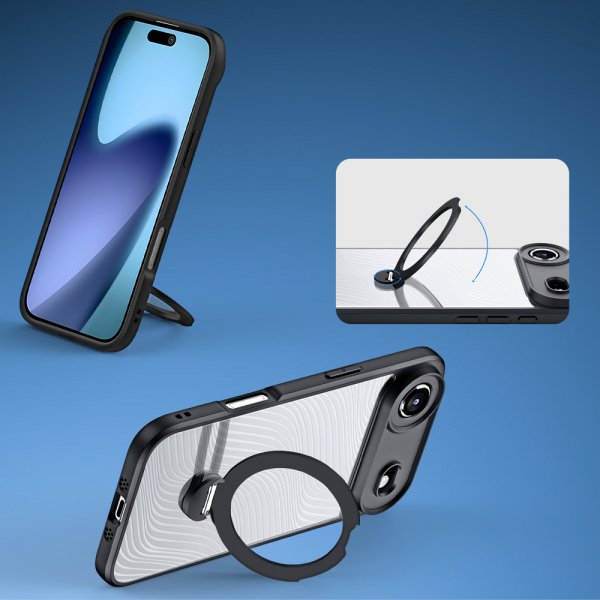 Dux Ducis iPhone Air Kuori Aimo Series MagSafe Jalusta Musta
