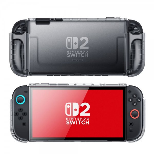 Supcase Nintendo Switch 2 -suojakuori, kirkas, musta