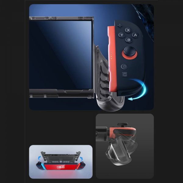 Supcase Nintendo Switch 2 -suojakuori, kirkas, musta