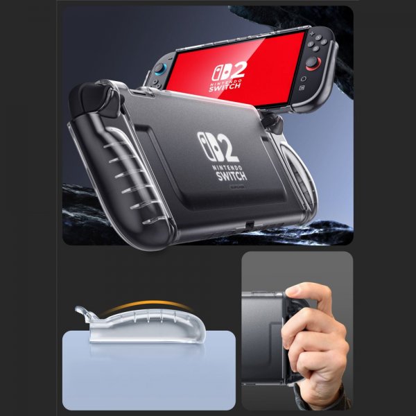 Supcase Nintendo Switch 2 -suojakuori Crystal Transparent