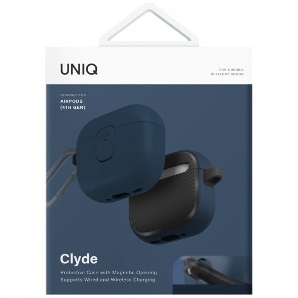 UNIQ AirPods 4 -kuori Clyde Sininen