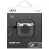 UNIQ AirPods 4 Suojakuori Glase Pro Musta