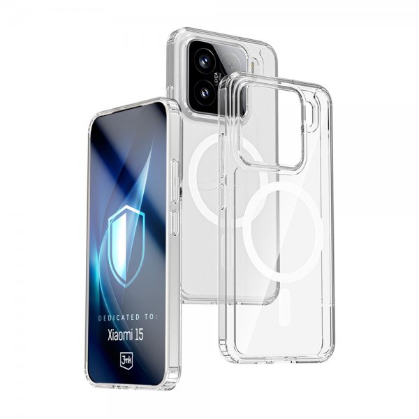 3mk Xiaomi 15 Kuori Armor MagCase Läpinäkyvä