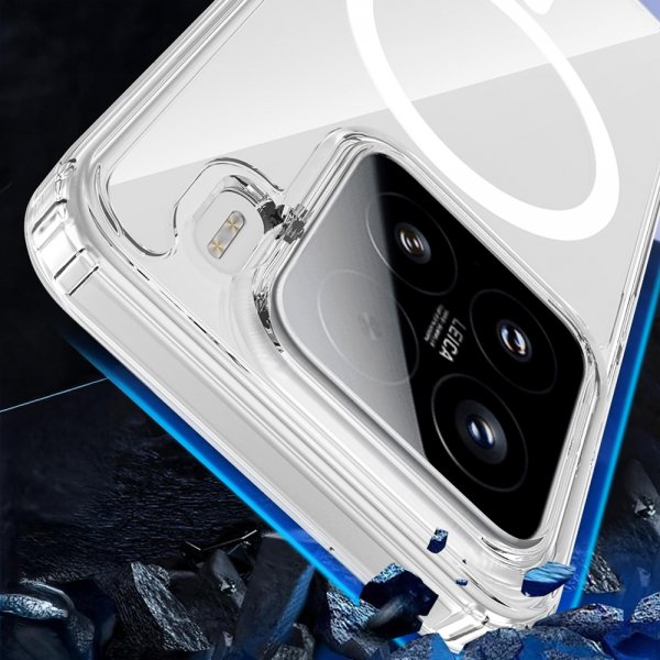 3mk Xiaomi 15 Kuori Armor MagCase Läpinäkyvä