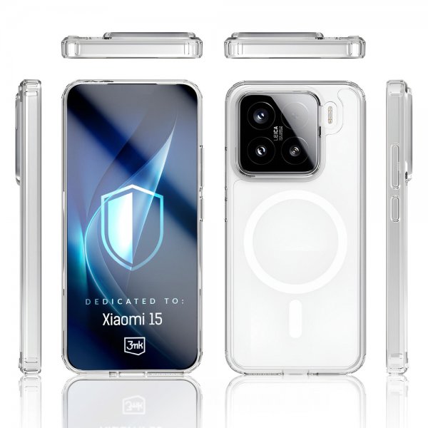 3mk Xiaomi 15 Kuori Armor MagCase Läpinäkyvä