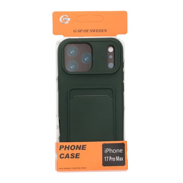 iPhone 17 Pro Max Kuori Korttikotelolla Vihreä