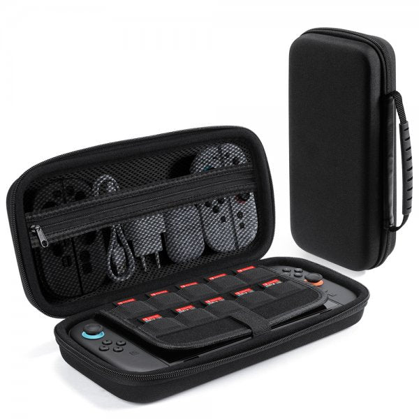 Dux Ducis Nintendo Switch 2 -kantolaukku, jossa kahva ja pelisäilytystila, musta