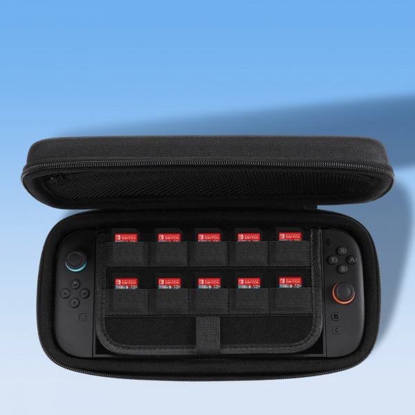 Dux Ducis Nintendo Switch 2 -kantolaukku, jossa kahva ja pelisäilytystila, musta