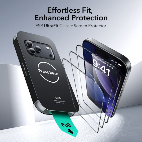 ESR iPhone 17 Pro -näytönsuoja UltraFit 2 kpl