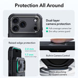 ESR iPhone 17 Pro -kuori Cyber Tough MagSafe-jalustalla, musta