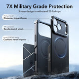 ESR iPhone 17 Pro -kuori Cyber Tough MagSafe-jalustalla, musta