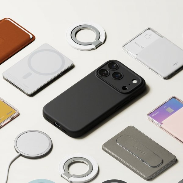 Ringke iPhone 17 Pro Max kuori silikoni magneettinen musta