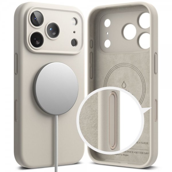 Ringke iPhone 17 Pro Max -kuori silikoninen magneettikivi