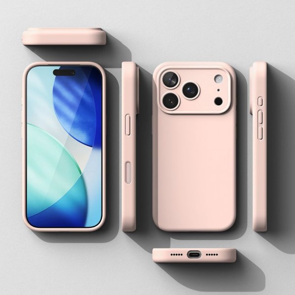 Ringke iPhone 17 Pro Max -kuori silikoni magneettinen hiekanvärinen