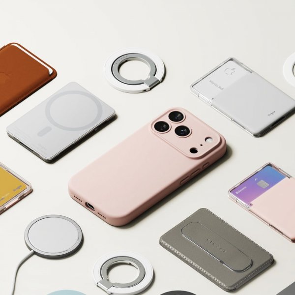 Ringke iPhone 17 Pro Max -kuori silikoni magneettinen hiekanvärinen