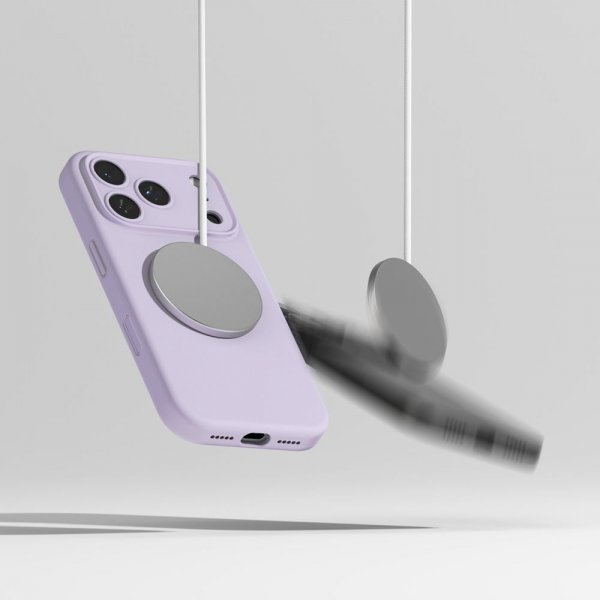 Ringke iPhone 17 Pro Max -kuori silikoninen magneettinen violetti