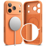 Ringke iPhone 17 Pro Max -kuori silikoninen magneettinen, Tangerine