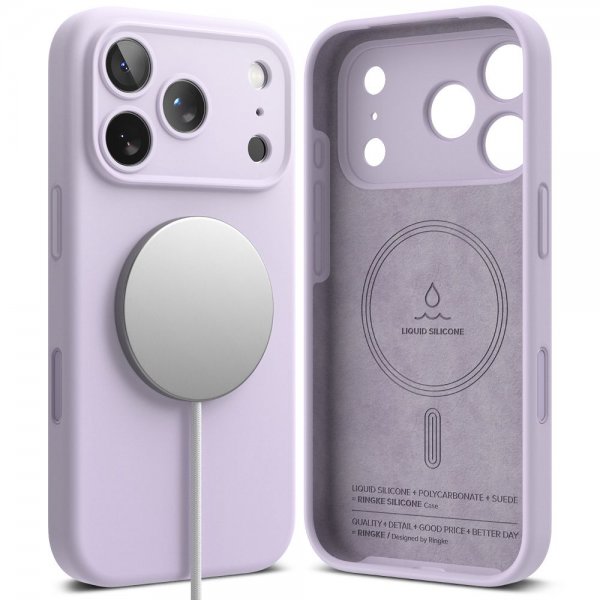 Ringke iPhone 17 Pro -kuori silikoni magneettinen musta
