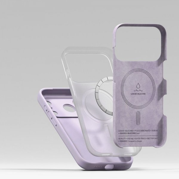 Ringke iPhone 17 Pro -kuori silikoni magneettinen musta